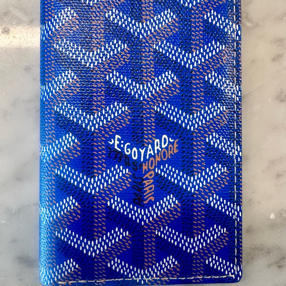 Goyard Blue and White bi-fold Card Holder/small wallet
